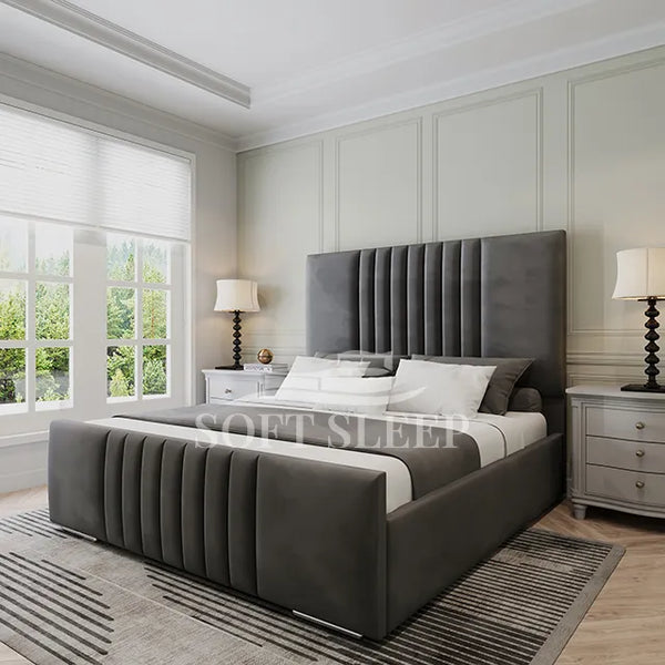 Alice Panel Bed Frame in 3ft 4ft 4ft6 5ft 6ft With Storage Options