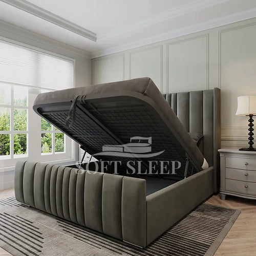 Alma Wingback Bed Frame With Storage Options