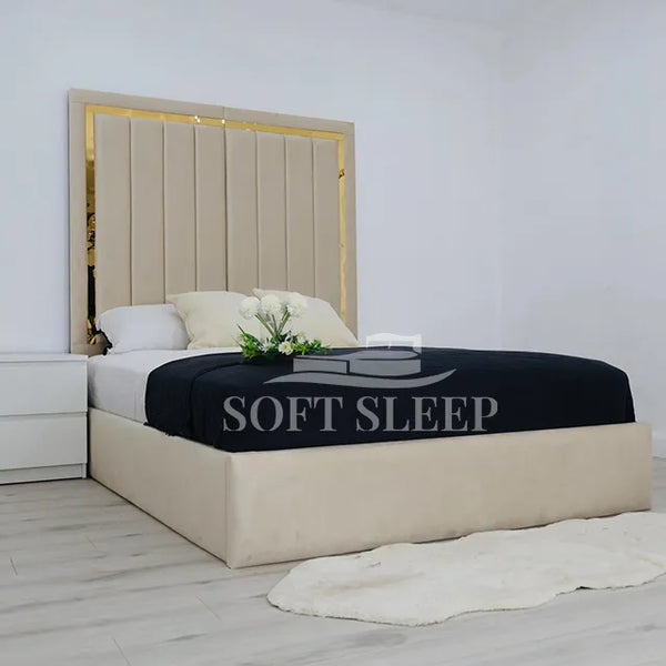 Delaney Mirror Bed frame With Storage Options