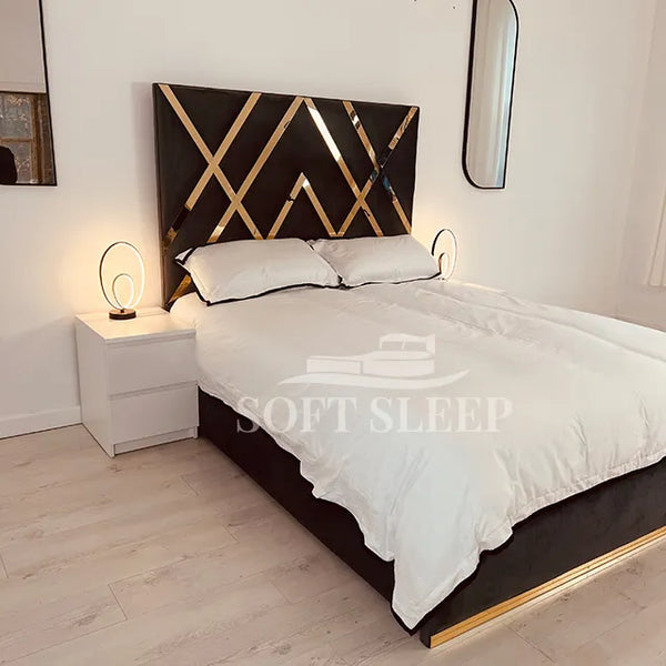 Lara Padded Bed Frame With Storage Options