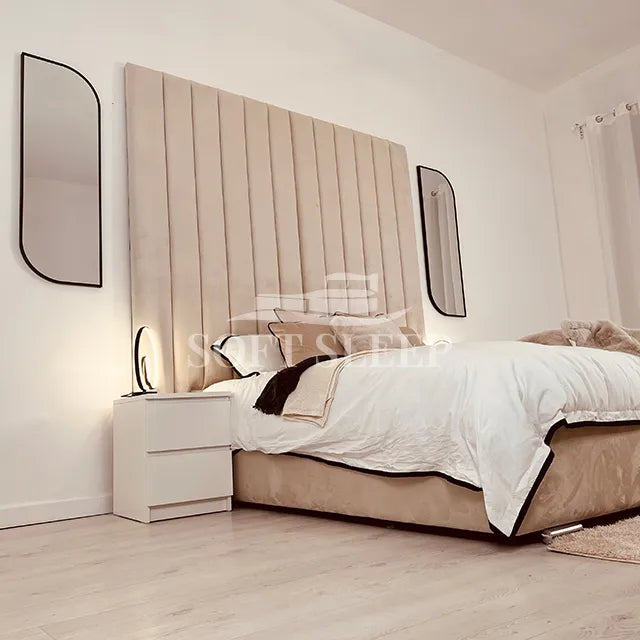 Zara Stylish Headboard Upholstered Bed Frame With Storage Option
